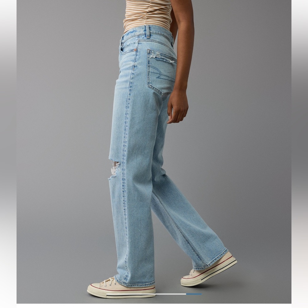 Strigid Ripped High Wasted Stovepipe Jeans - 10 - American Eagle - Picture 10 of 13